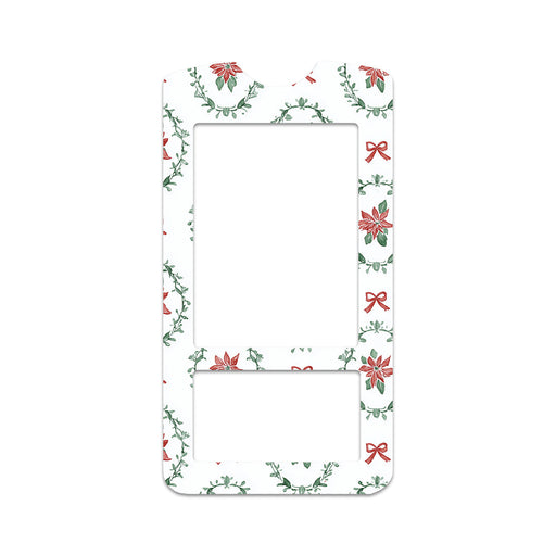 Peelz Poinsettia Parade OneTouch Verio IQ Glucometer Sticker - Pump Peelz Peelz/Stickers White Smoke