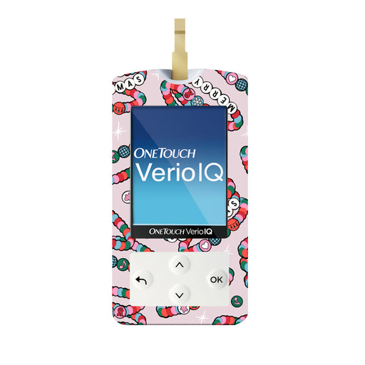 Peelz Merry Swiftmas Sticker for OneTouch Verio IQ Glucometer Peelz/Stickers White Smoke