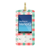 Peelz Peppermint Plaid OneTouch Verio IQ Glucometer Sticker - Pump Peelz Peelz/Stickers White Smoke