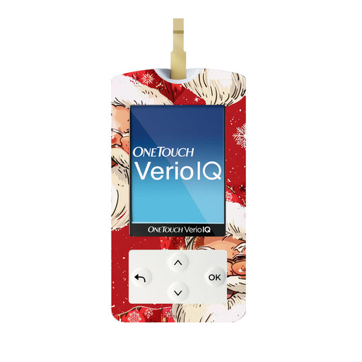 Peelz Jolly Old Saint Nick OneTouch Verio IQ Glucometer Sticker - Pump Peelz Peelz/Stickers White Smoke