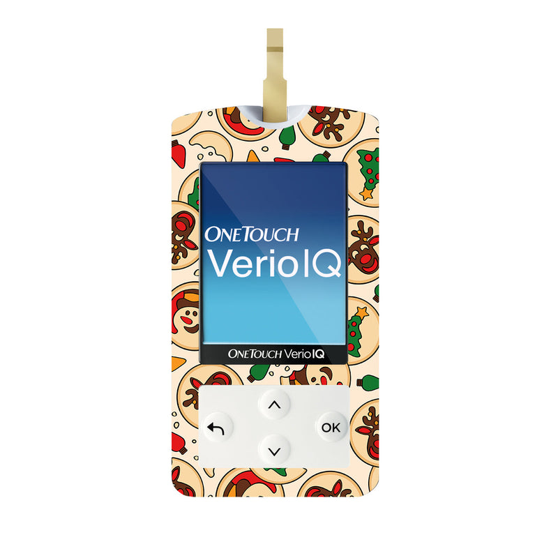 Peelz Santa's Cookies OneTouch Verio IQ Glucometer Sticker - Pump Peelz Peelz/Stickers White Smoke
