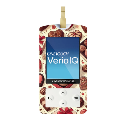 Peelz Chocolate Love for OneTouch Verio IQ Glucometer Peelz/Stickers White Smoke
