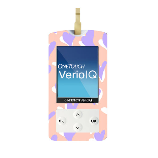 Peelz Lavender Love for OneTouch Verio IQ Glucometer Peelz/Stickers White Smoke