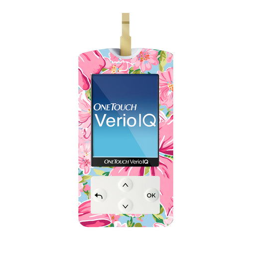 Peelz Blossom Bows for OneTouch Verio IQ Glucometer Peelz/Stickers White Smoke