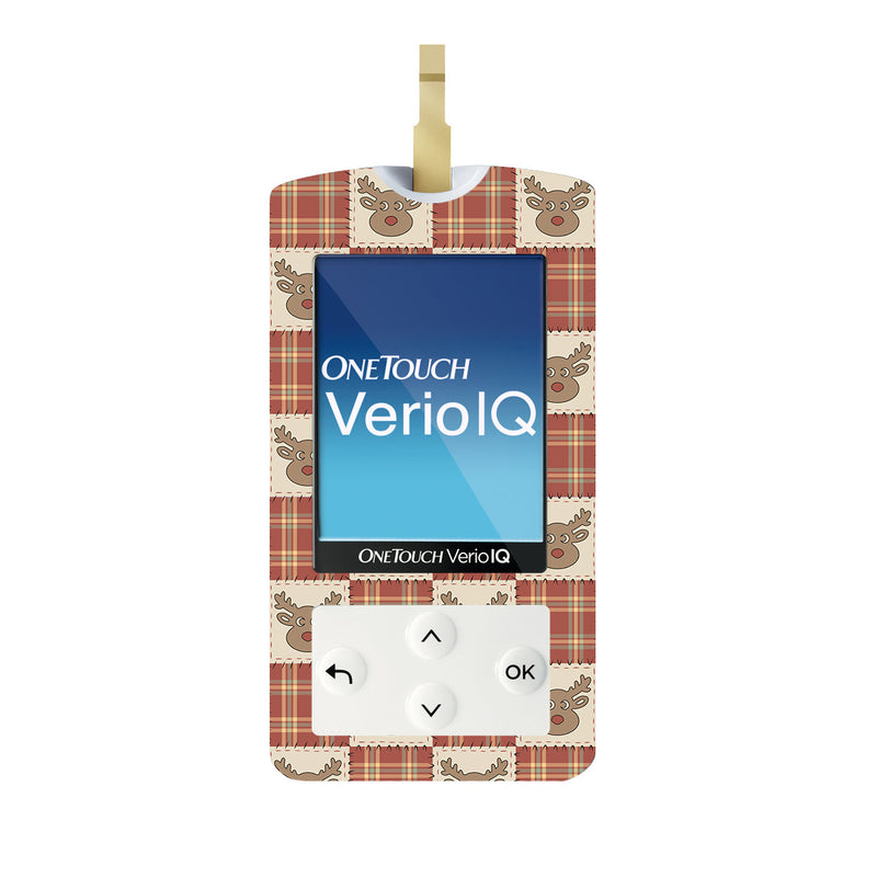 Peelz Rustic Reindeer OneTouch Verio IQ Glucometer Sticker - Pump Peelz Peelz/Stickers White Smoke