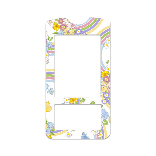 Peelz Rainbow Blooms for OneTouch Verio IQ Glucometer Peelz/Stickers White Smoke