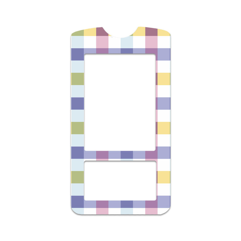 Peelz Spring Plaid for OneTouch Verio IQ Glucometer Peelz/Stickers White Smoke