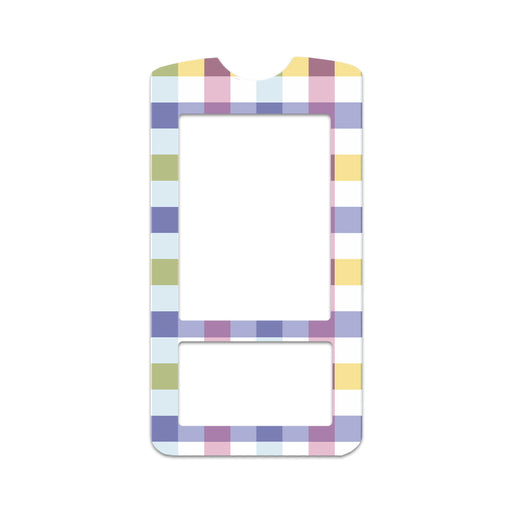 Peelz Spring Plaid for OneTouch Verio IQ Glucometer Peelz/Stickers White Smoke