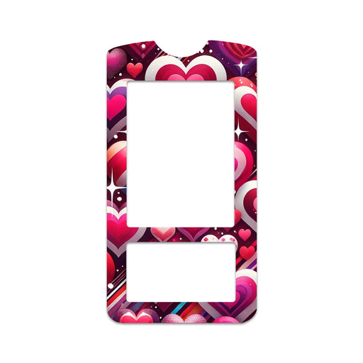 Peelz Sparkly Hearts for OneTouch Verio IQ Glucometer Peelz/Stickers White Smoke