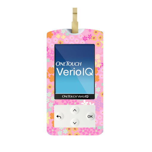 Peelz Pink Petals OneTouch Verio IQ Glucometer Sticker - Pump Peelz Peelz/Stickers White Smoke