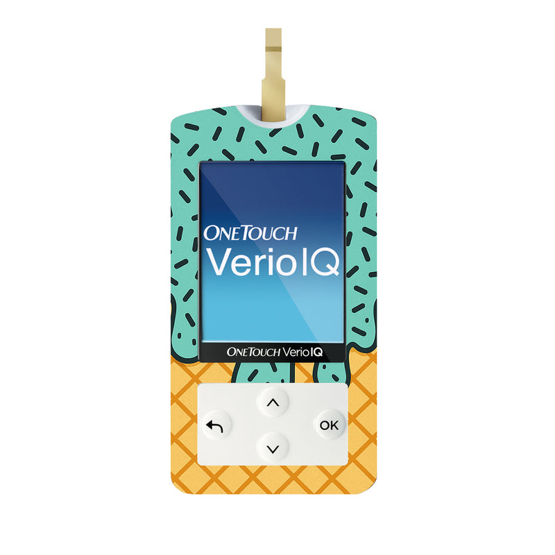 Peelz Ice Cream Social OneTouch Verio IQ Glucometer Sticker - Pump Peelz Peelz/Stickers White Smoke