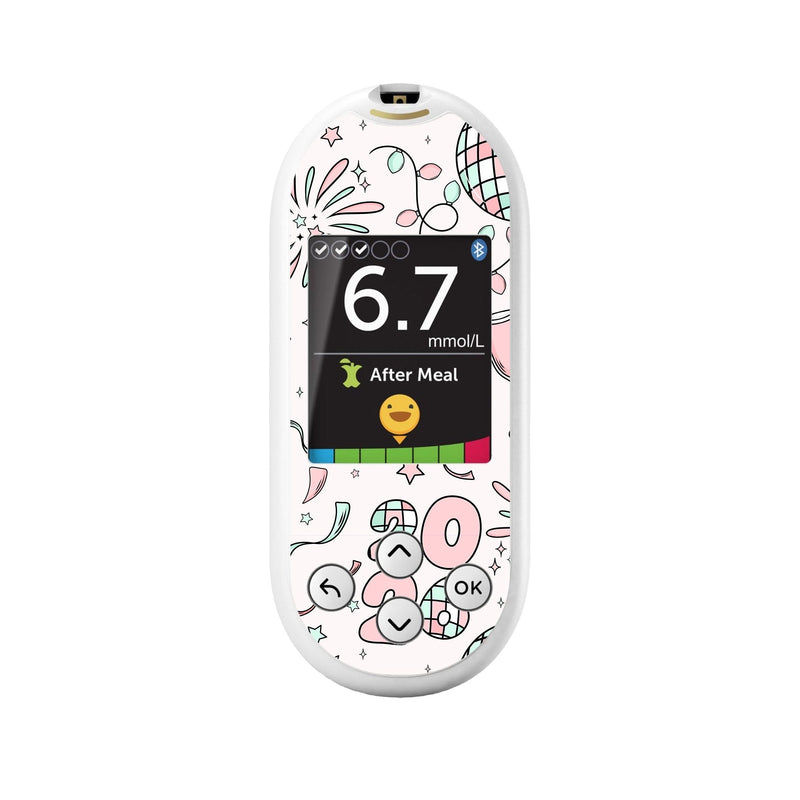 Peelz Cheers to '26 OneTouch Verio Reflect Glucometer - Pump Peelz Peelz/Stickers White Smoke