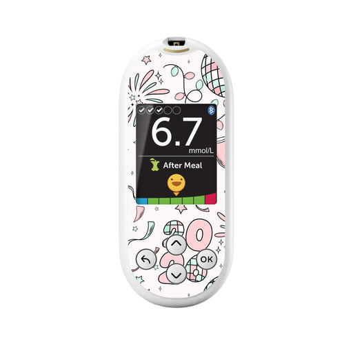 Peelz Cheers to '26 OneTouch Verio Reflect Glucometer - Pump Peelz Peelz/Stickers White Smoke