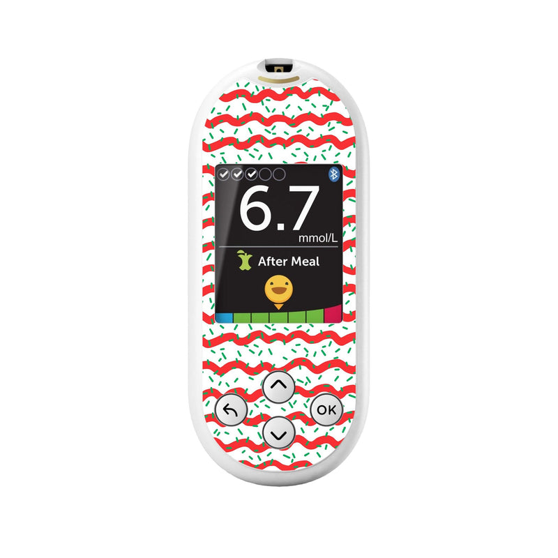 Peelz Christmas Icing OneTouch Verio Reflect Glucometer - Pump Peelz Peelz/Stickers White Smoke