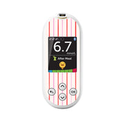 Peelz Peppermint Stripes OneTouch Verio Reflect Glucometer - Pump Peelz Peelz/Stickers White Smoke