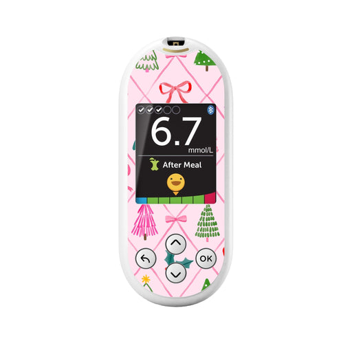 Peelz Coquette Christmas OneTouch Verio Reflect Glucometer - Pump Peelz Peelz/Stickers White Smoke