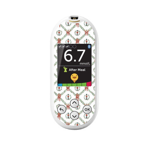 Peelz Nutcracker Noel OneTouch Verio Reflect Glucometer - Pump Peelz Peelz/Stickers White Smoke