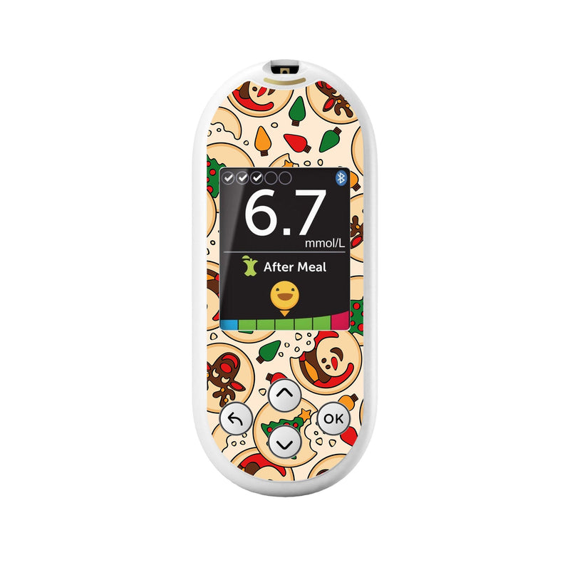 Peelz Santa's Cookies OneTouch Verio Reflect Glucometer - Pump Peelz Peelz/Stickers White Smoke