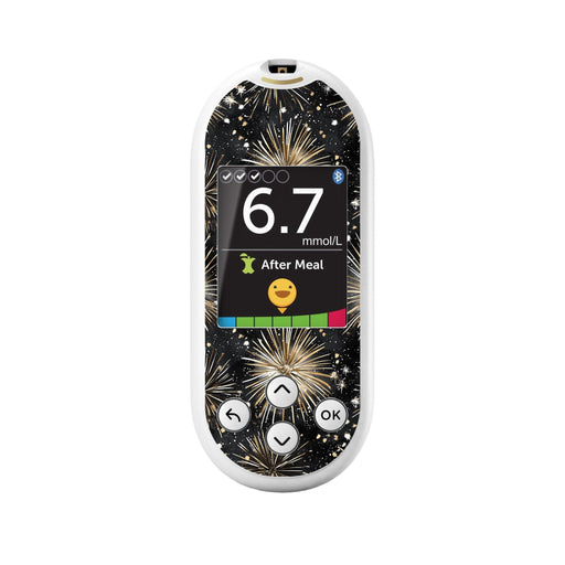 Peelz Fireworks for OneTouch Verio Reflect Glucometer Peelz/Stickers Dark Slate Gray