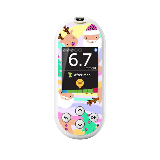 Peelz Christmas Pastel Sticker for OneTouch Verio Reflect Glucometer Peelz/Stickers White Smoke