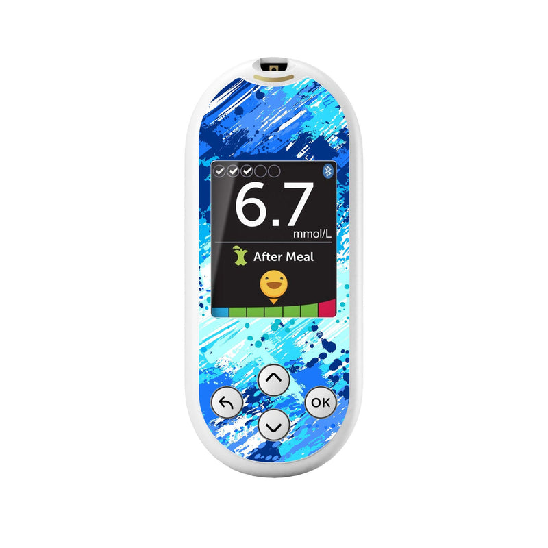 Peelz Beta Blue Sticker for OneTouch Verio Reflect Glucometer Peelz/Stickers White Smoke