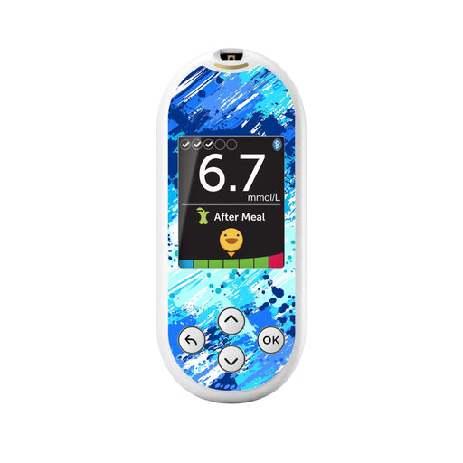 Peelz Beta Blue Sticker for OneTouch Verio Reflect Glucometer Peelz/Stickers White Smoke