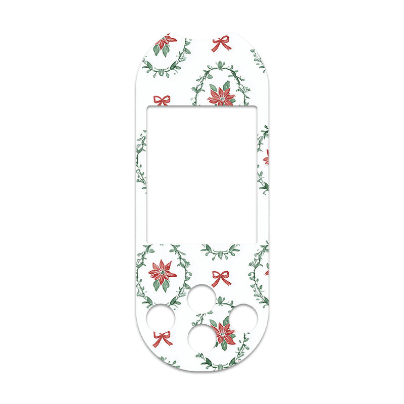Peelz Poinsettia Parade OneTouch Verio Reflect Glucometer - Pump Peelz Peelz/Stickers White Smoke