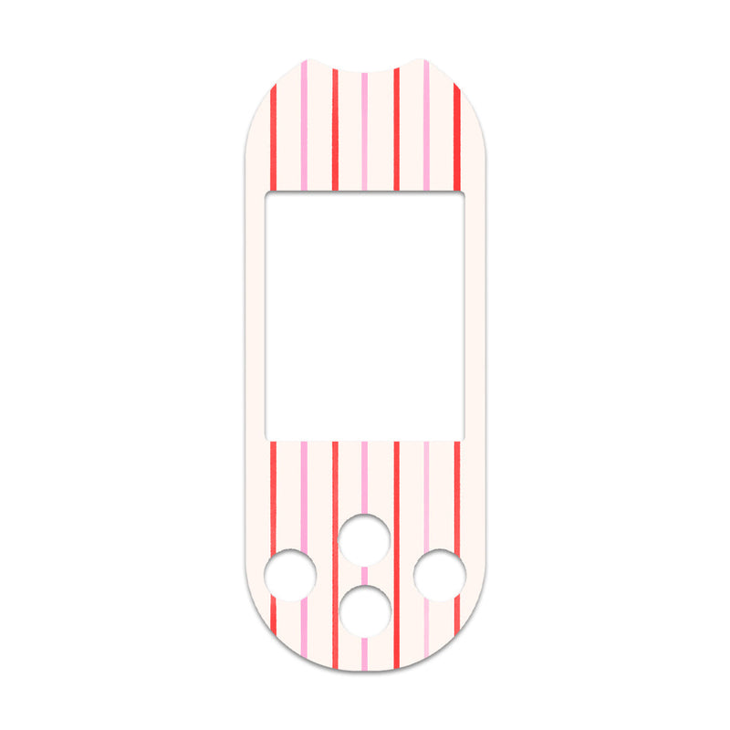 Peelz Peppermint Stripes OneTouch Verio Reflect Glucometer - Pump Peelz Peelz/Stickers White Smoke