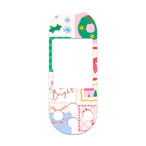 Peelz Holiday Greetings OneTouch Verio Reflect Glucometer - Pump Peelz Peelz/Stickers White Smoke