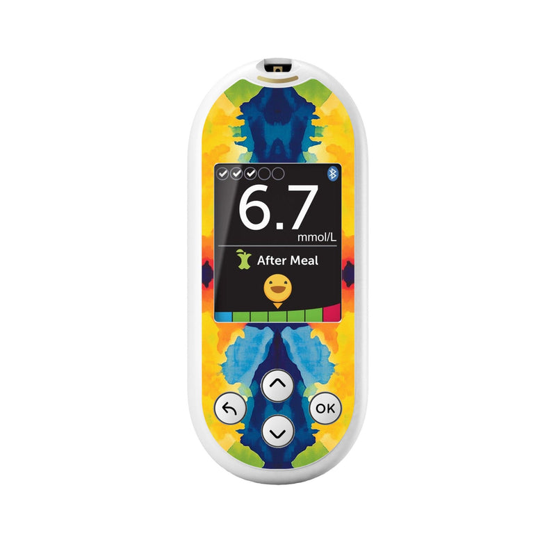 Peelz Bright Tie Dye OneTouch Verio Reflect Glucometer Peelz/Stickers White Smoke