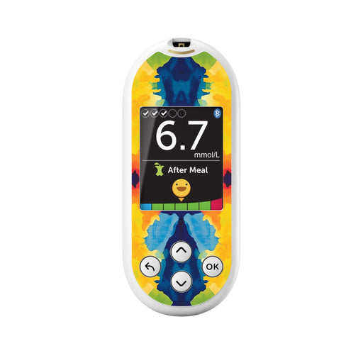 Peelz Bright Tie Dye OneTouch Verio Reflect Glucometer Peelz/Stickers White Smoke