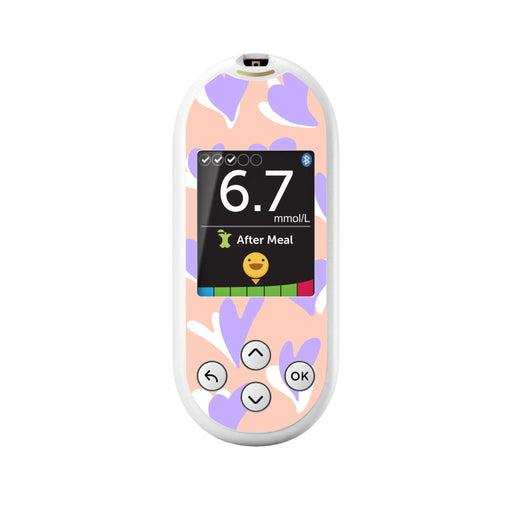 Peelz Lavender Love for OneTouch Verio Reflect Glucometer Peelz/Stickers White Smoke