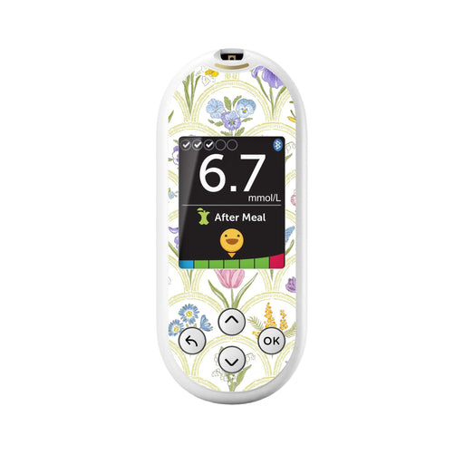 Peelz Garden Arches for OneTouch Verio Reflect Glucometer Peelz/Stickers White Smoke