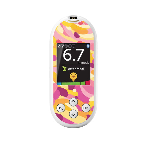 Peelz Jelly Swirl OneTouch Verio Reflect Glucometer - Pump Peelz Peelz/Stickers White Smoke