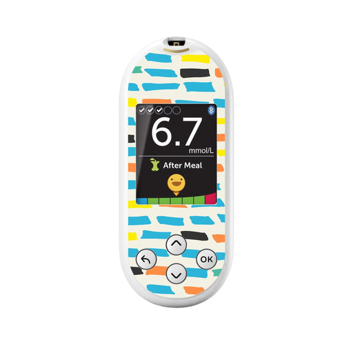Peelz Colorful Sticks OneTouch Verio Reflect Glucometer - Pump Peelz Peelz/Stickers White Smoke