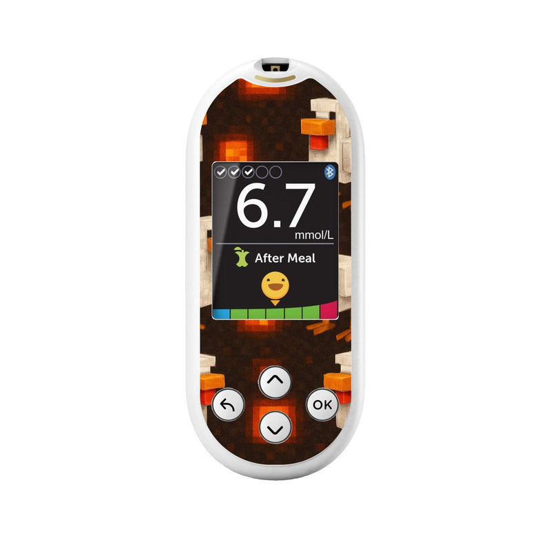 Peelz Inferno Chicken OneTouch Verio Reflect Glucometer - Pump Peelz Peelz/Stickers White Smoke