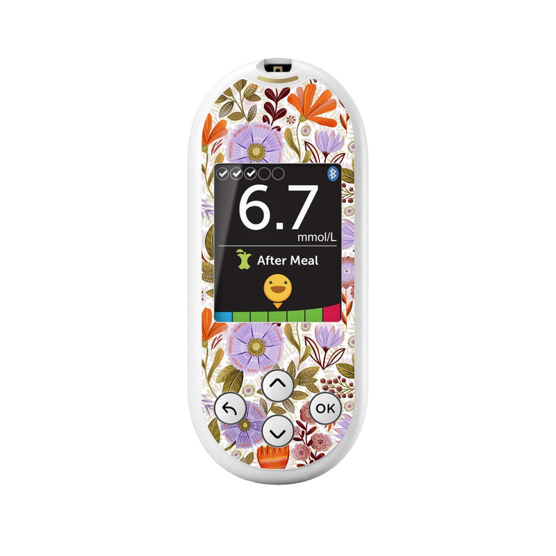 Peelz Autumn Meadow OneTouch Verio Reflect Glucometer - Pump Peelz Peelz/Stickers White Smoke