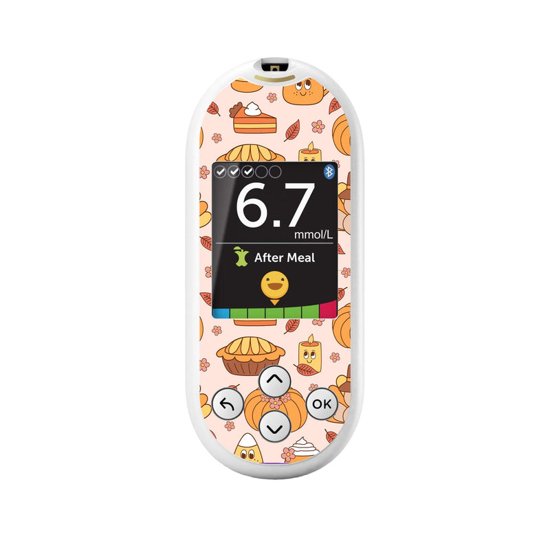 Peelz Cozy Harvest OneTouch Verio Reflect Glucometer - Pump Peelz Peelz/Stickers White Smoke
