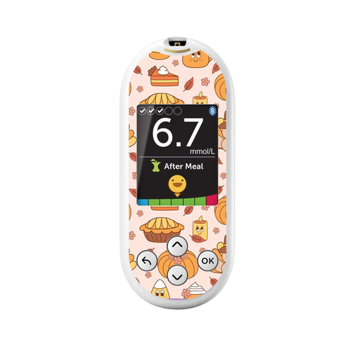 Peelz Cozy Harvest OneTouch Verio Reflect Glucometer - Pump Peelz Peelz/Stickers White Smoke