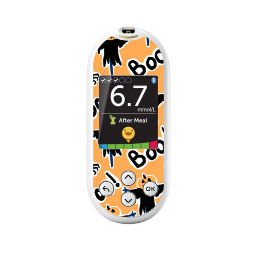 Peelz Pumpkin Boo OneTouch Verio Reflect Glucometer - Pump Peelz Peelz/Stickers White Smoke