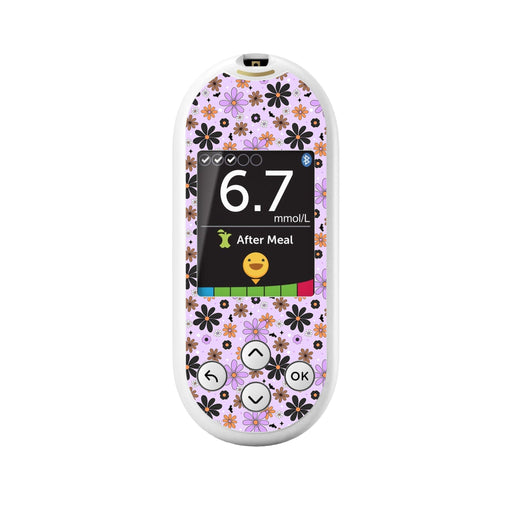 Peelz Batty Blooms OneTouch Verio Reflect Glucometer - Pump Peelz Peelz/Stickers White Smoke