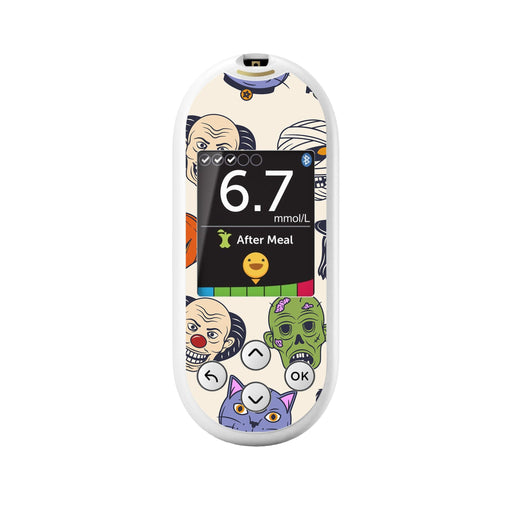 Peelz Monster Mash OneTouch Verio Reflect Glucometer - Pump Peelz Peelz/Stickers White Smoke