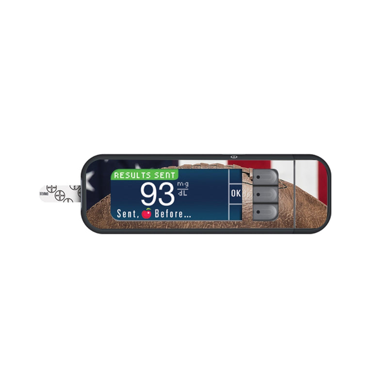 Peelz Vintage Football Bayer Contour© Next One Glucometer Peelz/Stickers White Smoke