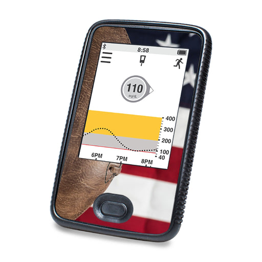 Peelz Vintage Football DEXCOM G6 Touchscreen Receiver Peelz/Stickers White Smoke