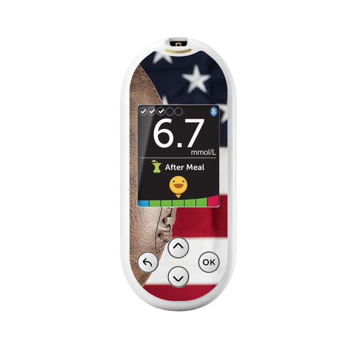 Peelz Vintage Football for OneTouch Verio Reflect Glucometer Peelz/Stickers White Smoke