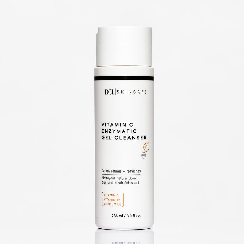 DCL Skincare Vitamin C Enzymatic Gel Cleanser Bottle White Smoke