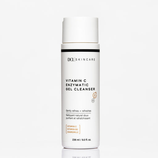 DCL Skincare Vitamin C Enzymatic Gel Cleanser Bottle White Smoke