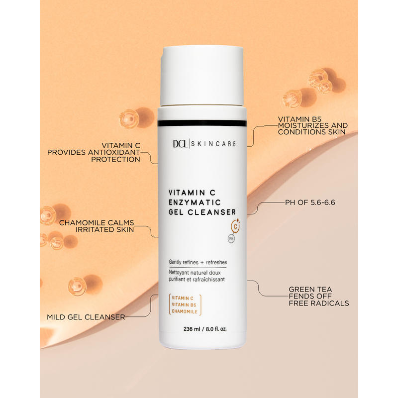 DCL Skincare Vitamin C Enzymatic Gel Cleanser Bottle Light Goldenrod