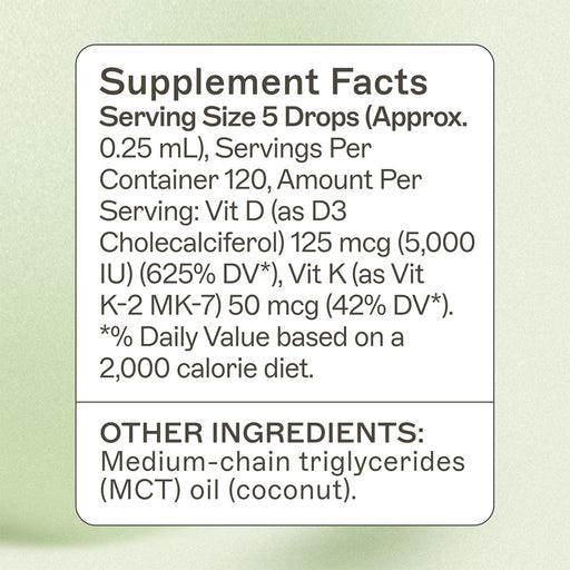 AMMD Vitamin D3/K2 5,000 IU Liquid Supplement White Smoke