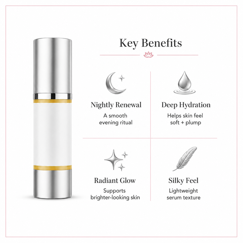 Glimmer Goddess® Organic Skin Care Vitamin A Microcaps Serum Serums White Smoke
